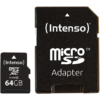 Micro SDXC 64GB Intenso 1 Adapter Class 10 3413490