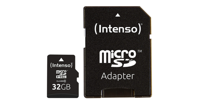 Micro SDHC 32GB Intenso 1 Adapter Class 10 3413480