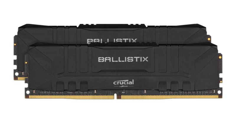 DDR4 16GB KIT 2x8GB PC 3000 Crucial Ballistix BL2K8G30C15U4B Black