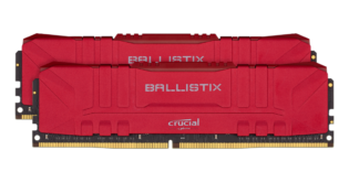 DDR4 16GB KIT 2x8GB PC 3000 Crucial Ballistix BL2K8G30C15U4R red