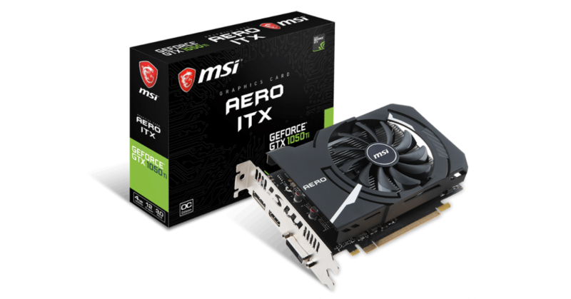 VGA MSI GeForce GTX 1050 Ti 4GB Aero ITX OCV1