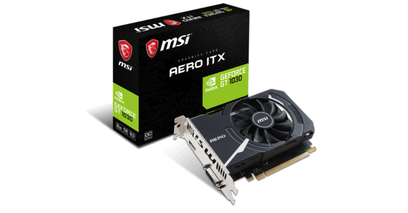 VGA MSI GeForce GT 1030 2GB AERO ITX 2GD4 OC